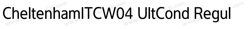 CheltenhamITCW04 UltCond Regular字体转换